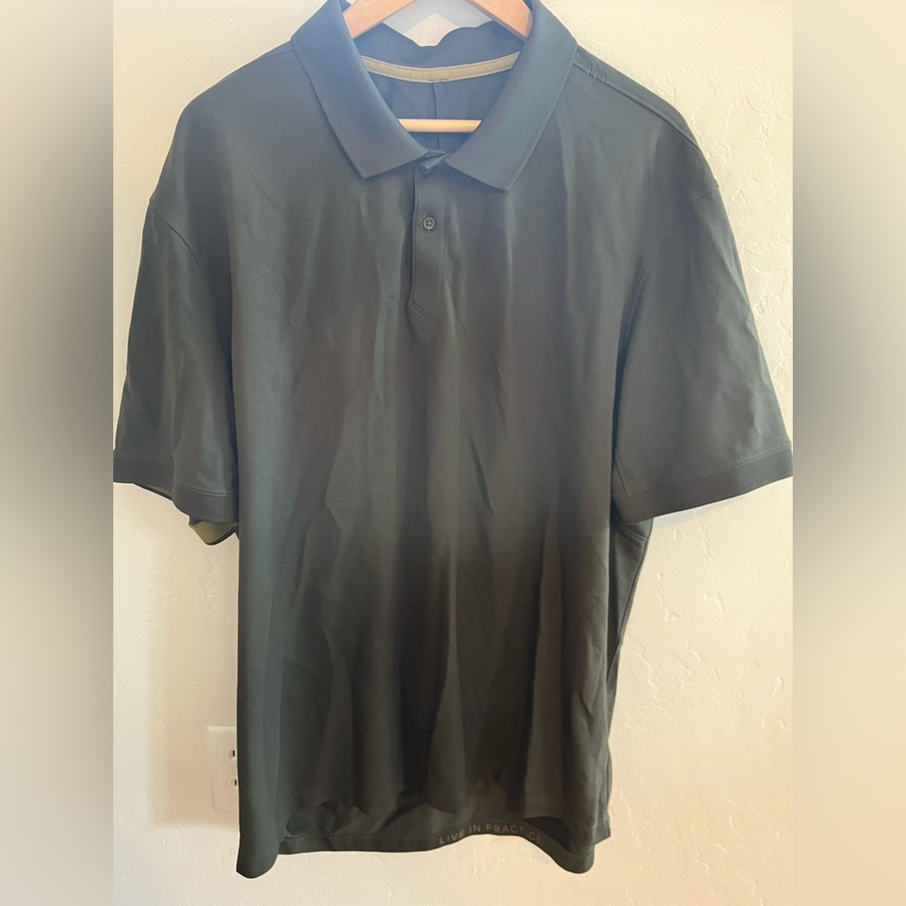 Lululemon Green Tech Pique Polo Shirt Sz XXL